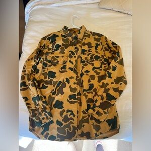 Filson Green and Tan Camouflage Shirt
